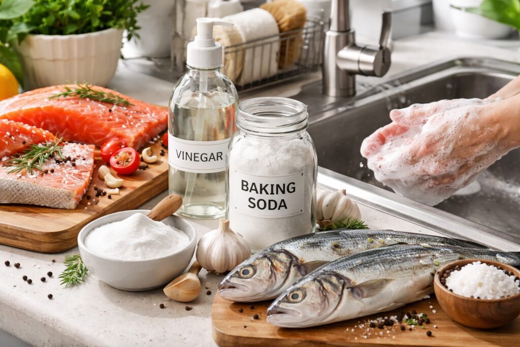 Un metodo collaudato per rimuovere istantaneamente l'odore pungente di pesce dalla pelle delle mani